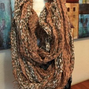 (3/$15) Continuous scarf with cheetah print